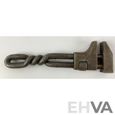 Antique W&B ACME Adjustable Wrench with Twist Handle, Made in USA