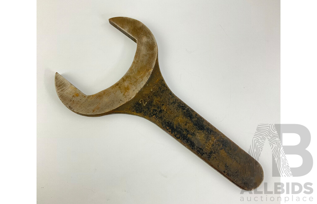 Vintage Ship's Spanner, British Standard Whitworth Two and 3/4 - 1942