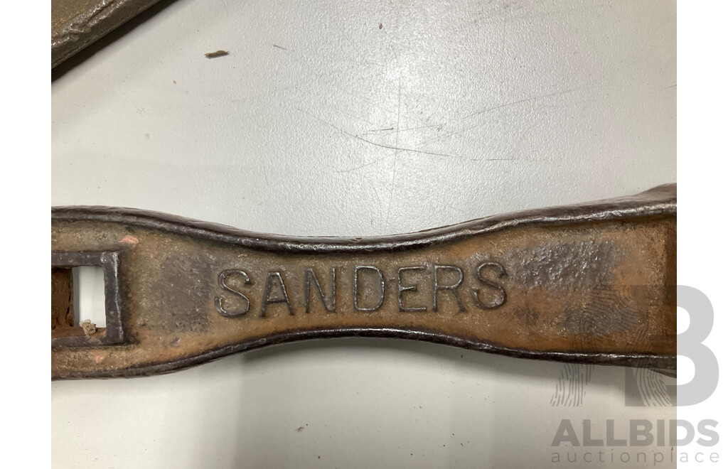 Large Vintage Industrial Spanners Including Sanders, Ring and Castellated