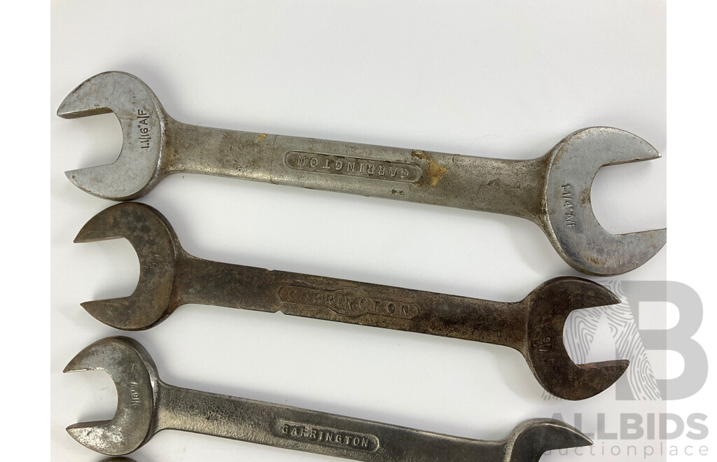 Vintage Garrington/Merlin/Magpie Imperial Open End Spanners, Made in England