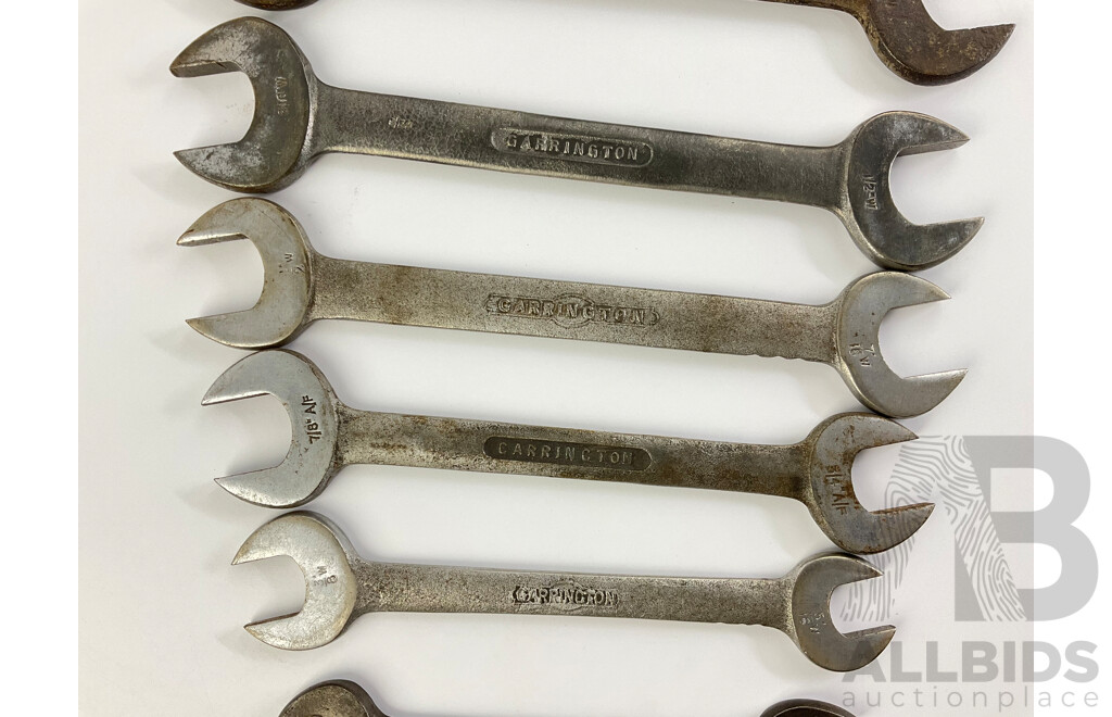 Vintage Garrington/Merlin/Magpie Imperial Open End Spanners, Made in England