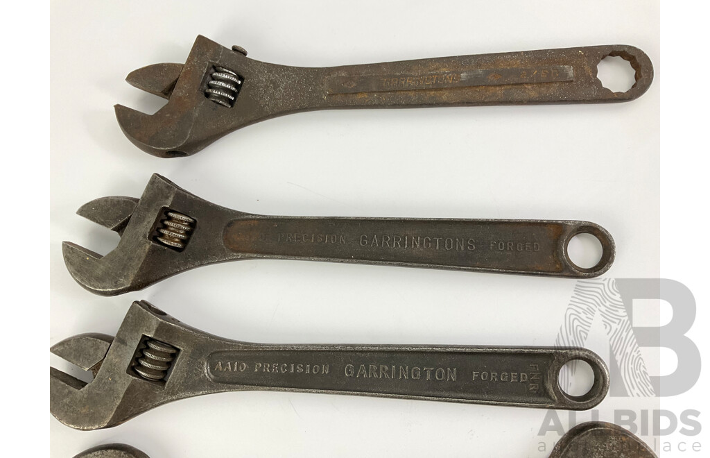 Vintage Garrington/Merlin/Magpie/Jackjaw Imperial Open End and Adjustable Spanners Made in England