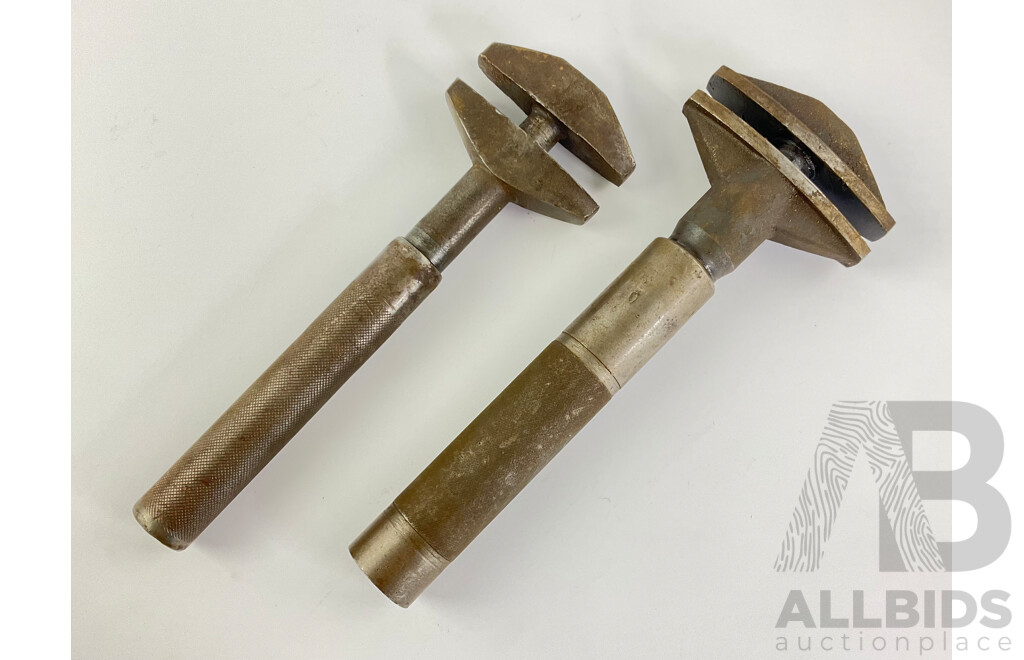 Two Vintage Twist Grip Adjustable Wrenches