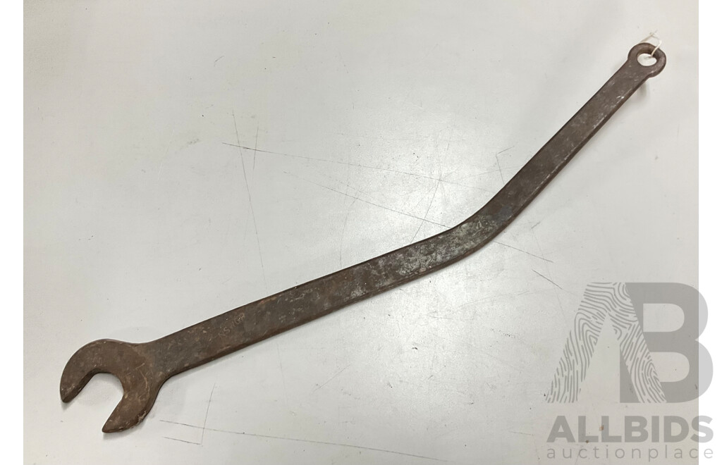 Very Large New South Wales Government Railways Angled Spanner - 76 Centimetres