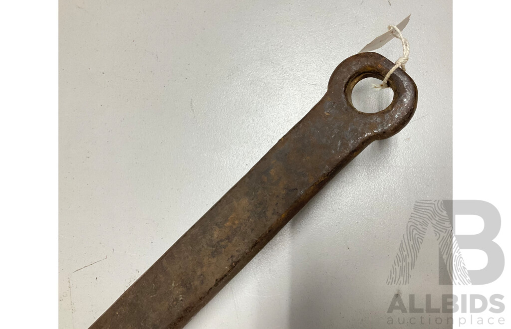 Very Large New South Wales Government Railways Angled Spanner - 76 Centimetres