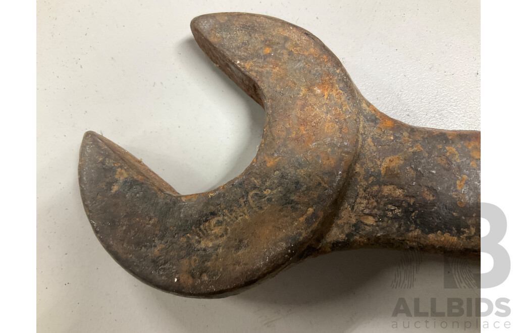 Very Large New South Wales Government Railways Angled Spanner - 76 Centimetres