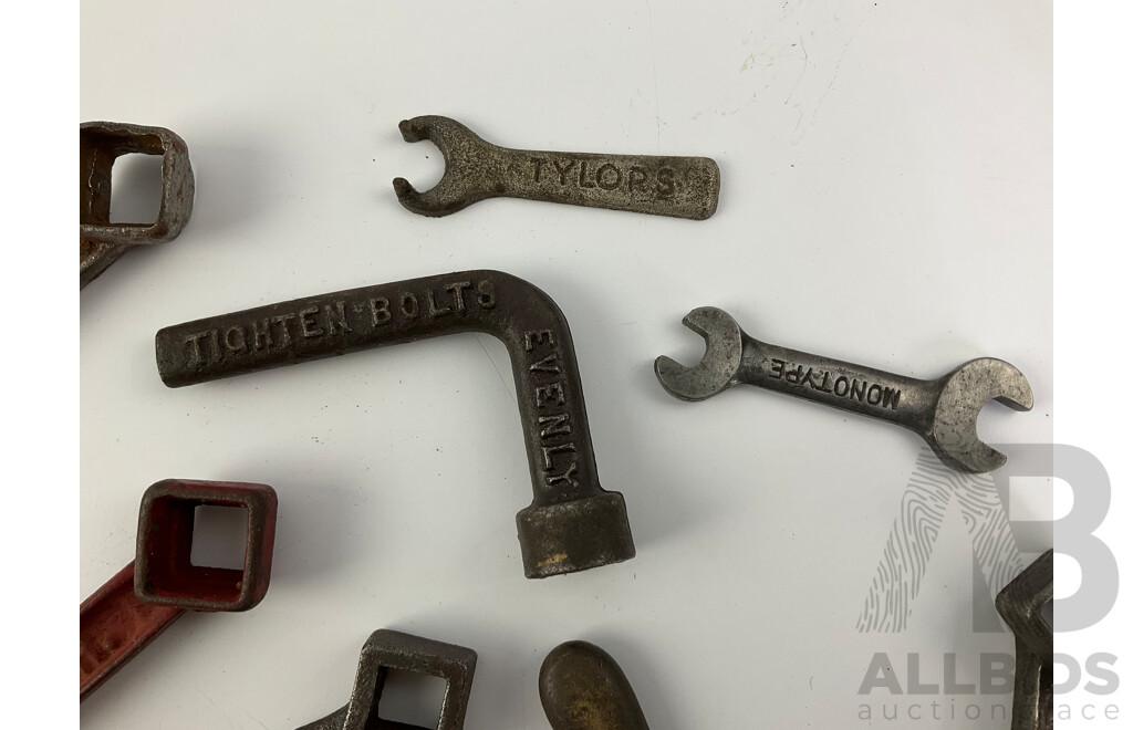 Small Vintage Spanners Including Planet Jr, Tylors, Tyton, CF Co