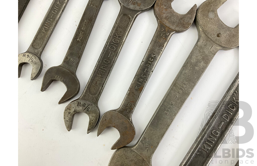 Collection of Vintage King Dick Double Ended Spanners