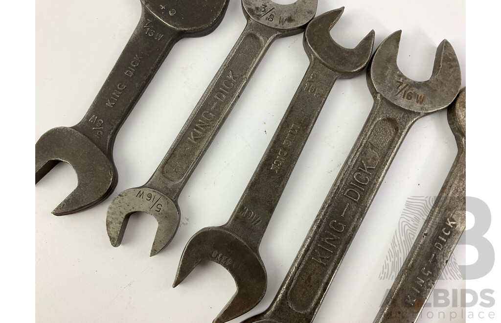 Collection of Vintage King Dick Double Ended Spanners