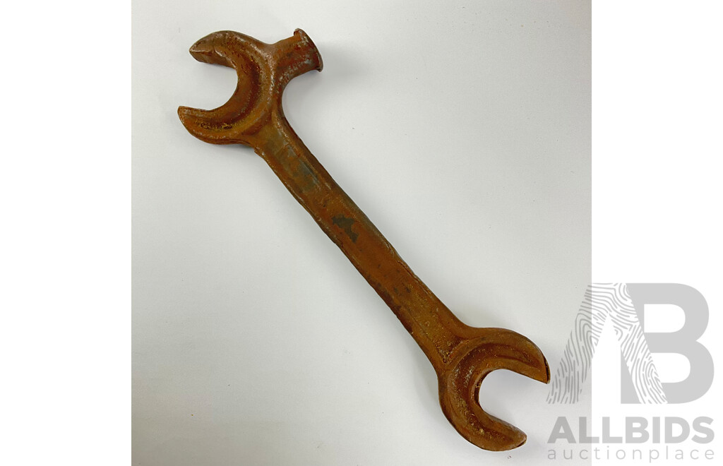 Large Vintage Industrial Open End Spanner/Hammer