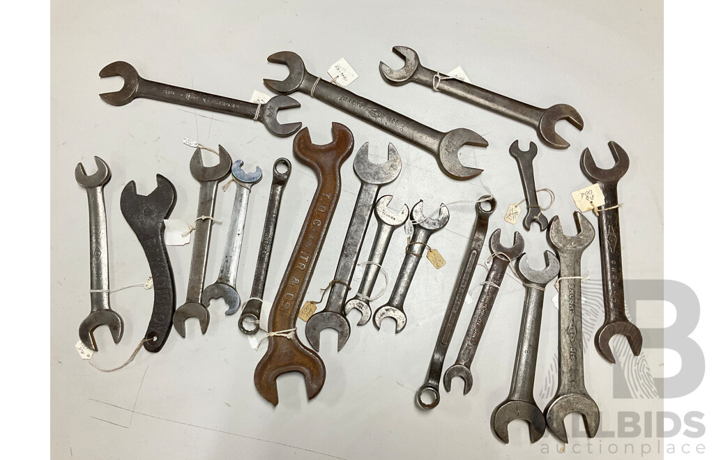 Collection of Australian Spanners Including Sidchrome, Cyclone, Foy & Gibson and More