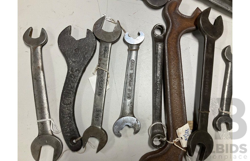 Collection of Australian Spanners Including Sidchrome, Cyclone, Foy & Gibson and More