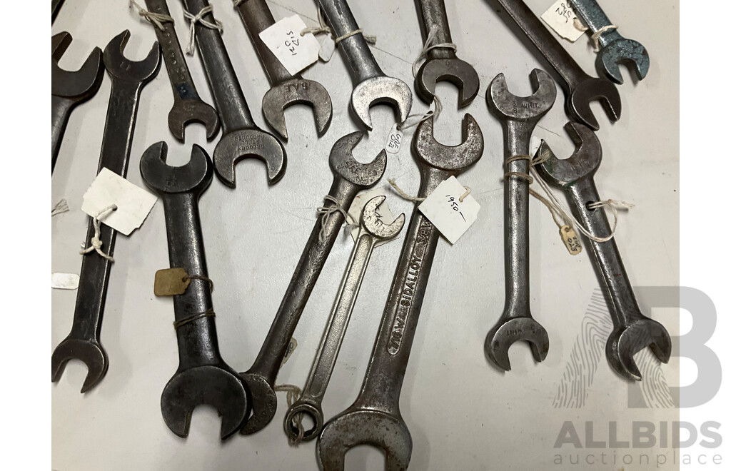 Collection of Australian Spanners Including Mintern, John Buncle & Son, Fairfax, Sidchrome and More