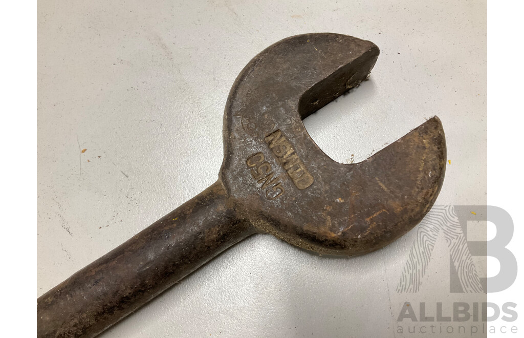 Very Large New South Wales Transport Department Open End Spanner