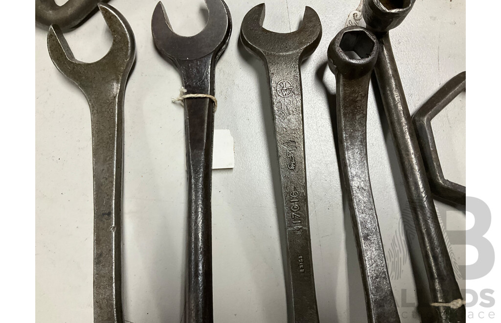 Collection of Combination and Open End Spanners Including Fordson, Ford and Herbrand