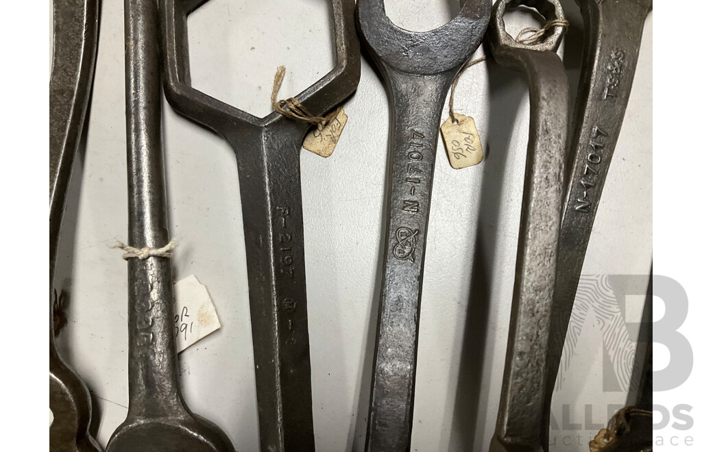 Collection of Combination and Open End Spanners Including Fordson, Ford and Herbrand