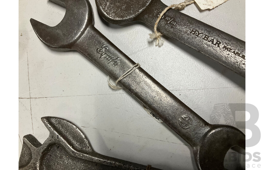 Collection of Vintage Spanners Including GMH, Matador, Hy Bar, Hawkeye, Messer