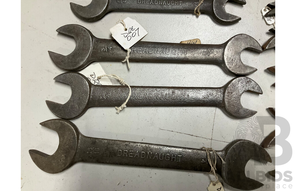 Vintage Dreadnaught and Barcalo Imperial Open End Spanners, Made in USA and Canada