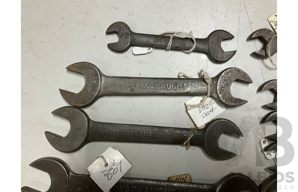 Vintage Dreadnaught and Barcalo Imperial Open End Spanners, Made in USA and Canada