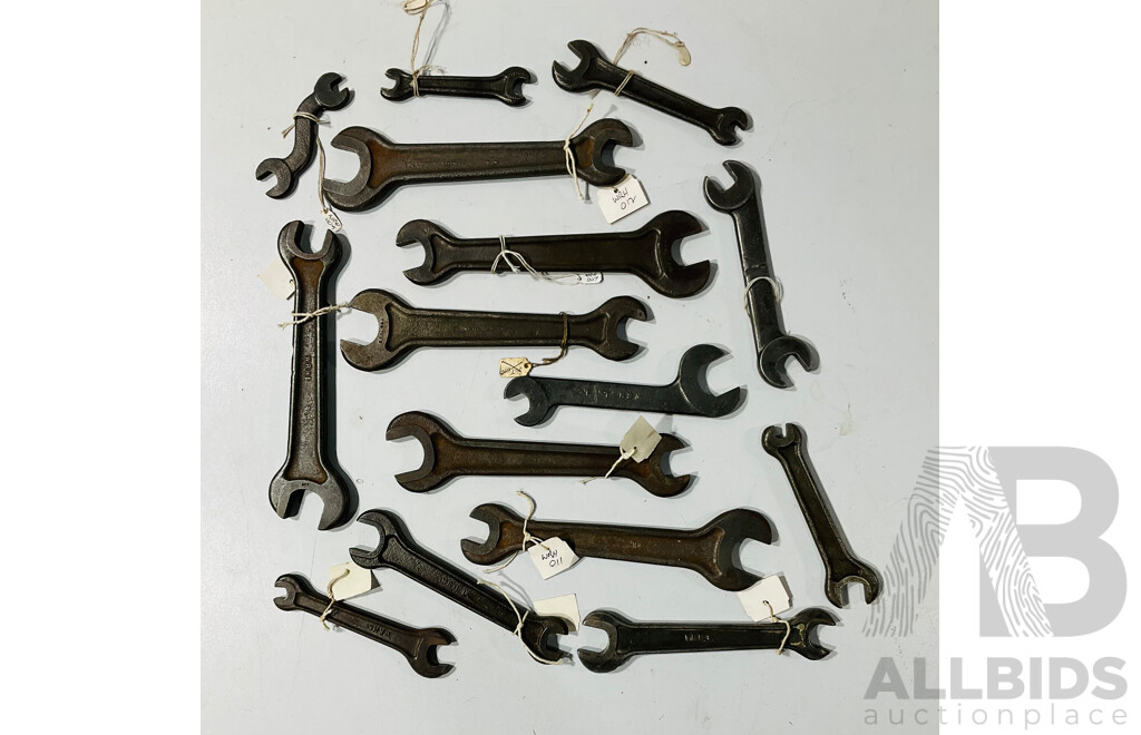Collection of Vintage WRHL Combination Spanners