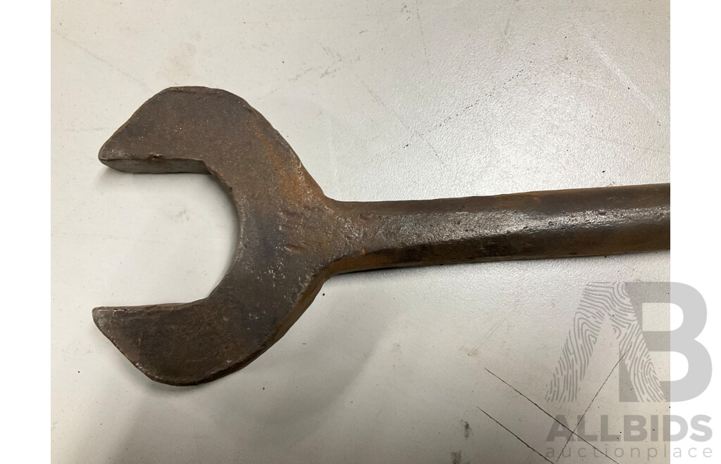 Very Large Vintage Industrial Double Ended Open Spanner