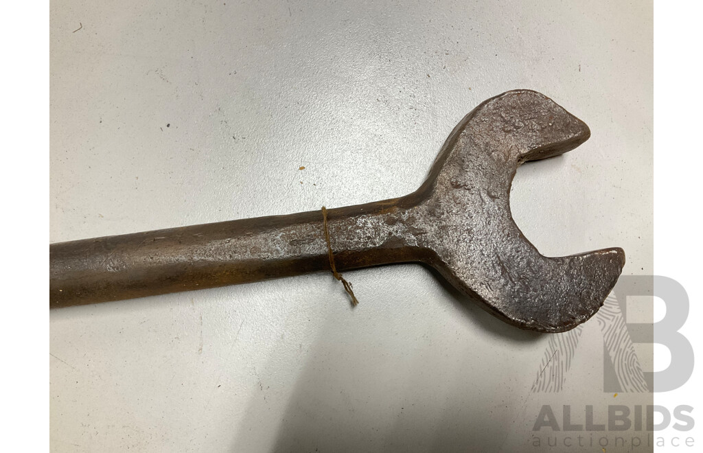 Very Large Vintage Industrial Double Ended Open Spanner