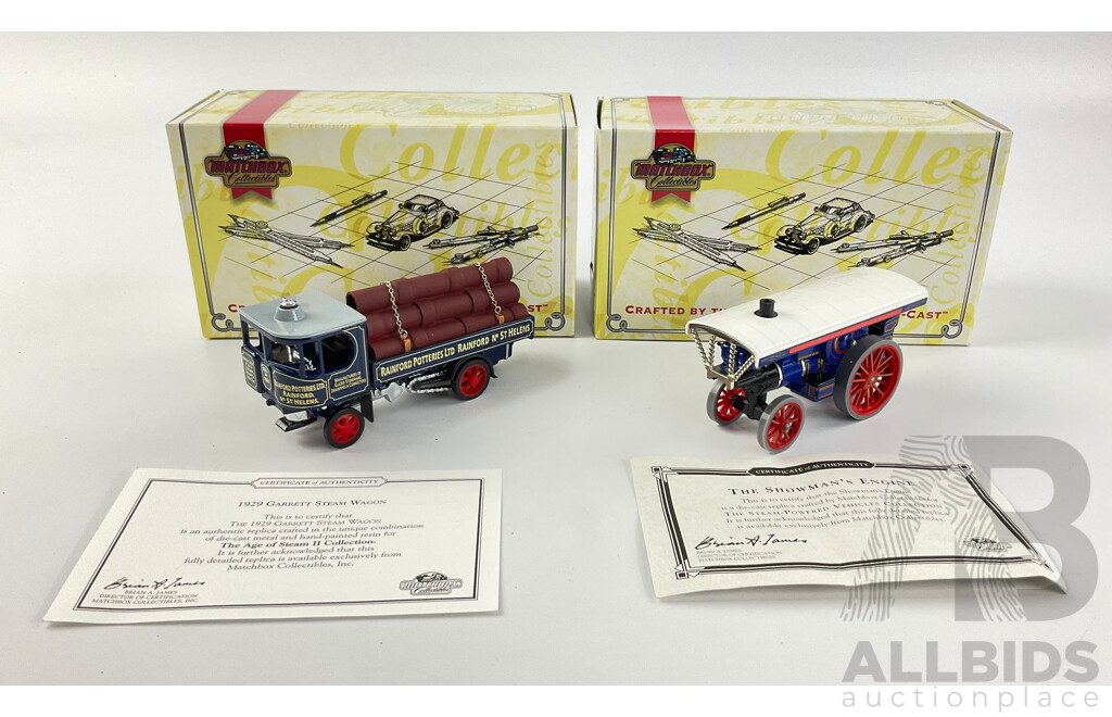 Matchbox Diecast Models of Yesteryear 1929 Garrett Steam Wagon and Showman's Engine