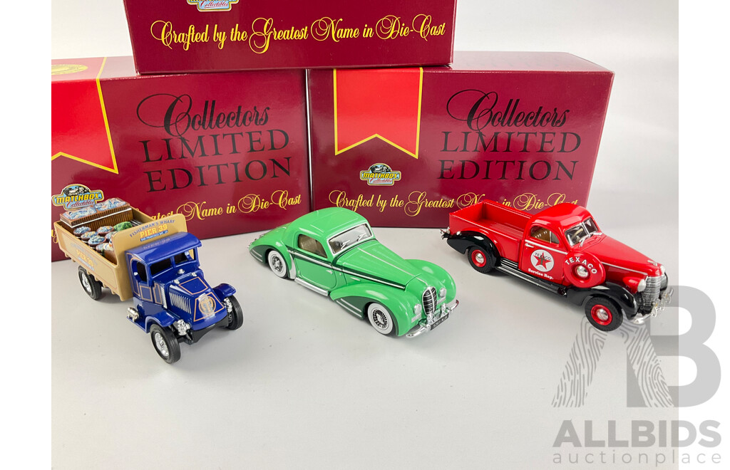 Matchbox Diecast Models of Yesteryear Collectors Limited Edition Including 1946 Delahaye, 1938 Studebaker, 1930 Mack