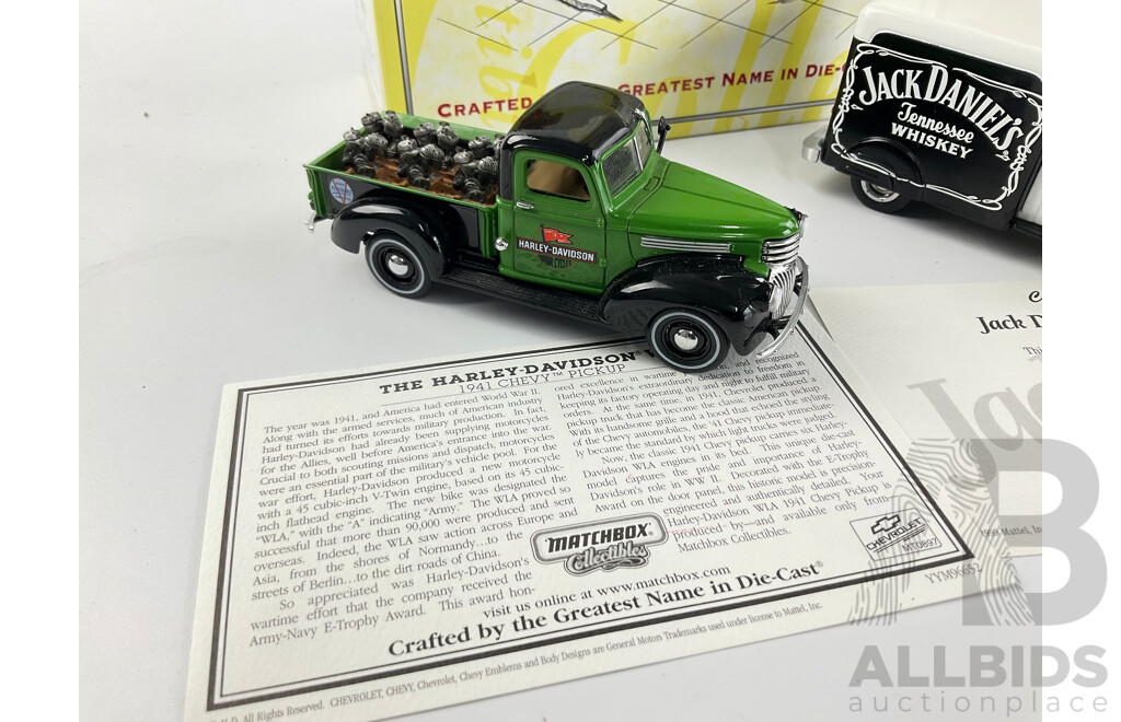 Matchbox Diecast Models of Yesteryear Including 1941 Chev Pickup, 1924dodge, Foden Coal Truck