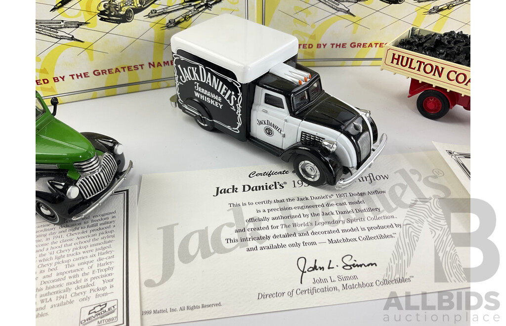 Matchbox Diecast Models of Yesteryear Including 1941 Chev Pickup, 1924dodge, Foden Coal Truck