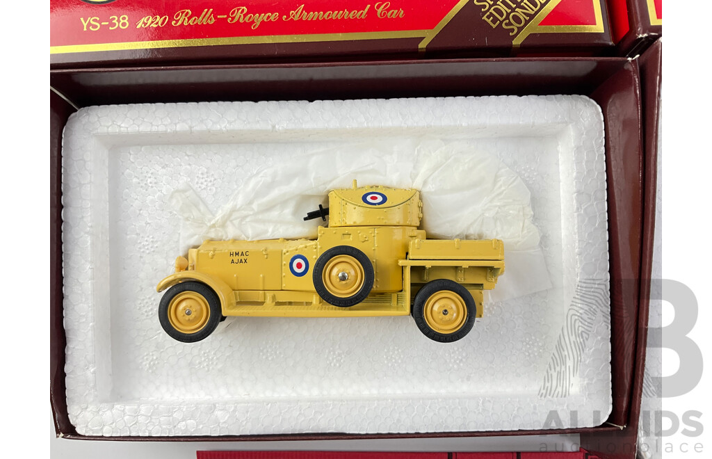 Matchbox Diecast Models of Yesteryear Limited Edition Including 1920 Rolls Royce Armoured Car and 1936 Leyland Fire Engine