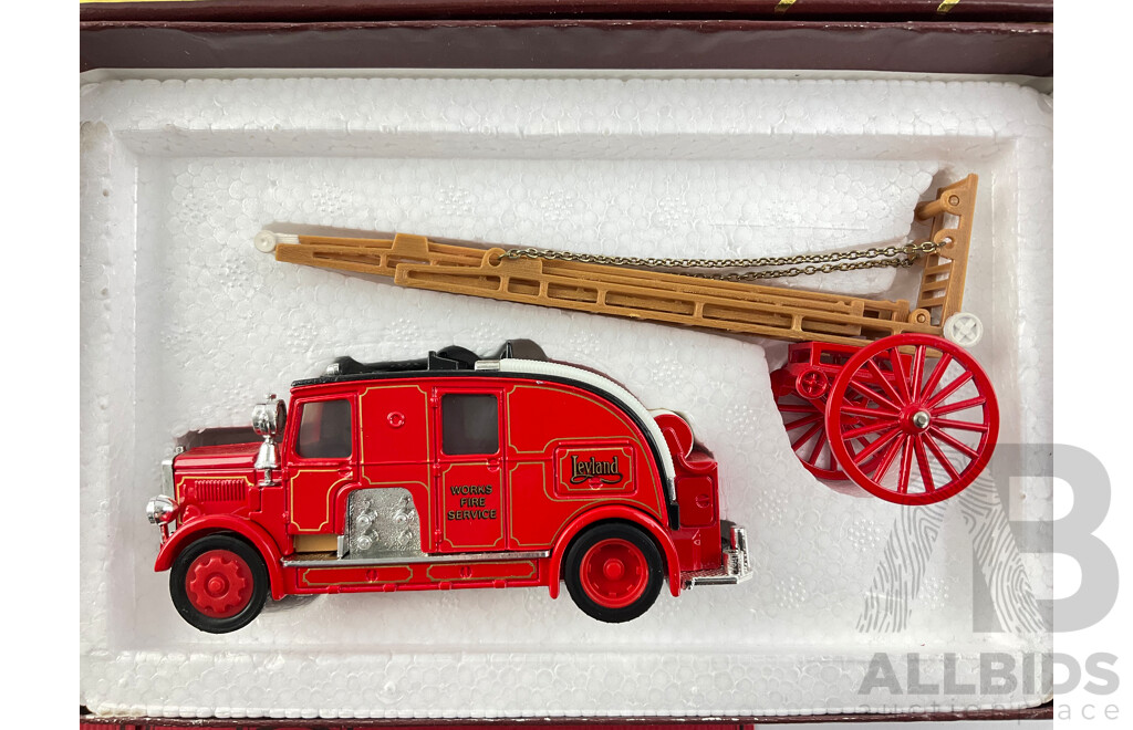 Matchbox Diecast Models of Yesteryear Limited Edition Including 1920 Rolls Royce Armoured Car and 1936 Leyland Fire Engine