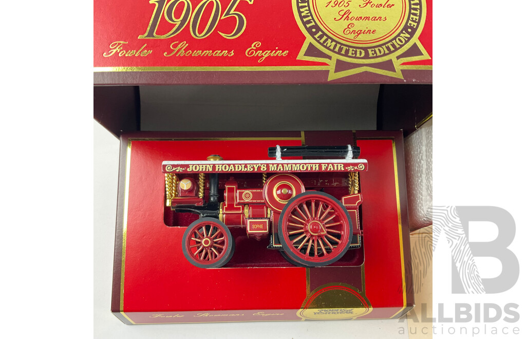 Matchbox Diecast Models of Yesteryear Special Edition Including 1905 Busch Fire Engine and 1894 Aveling Porter Steam Roller