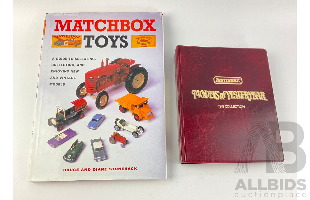 Matchbox Toys Book, Bruce and Diane Stoneback with Matchbox Models of Yesteryear 'The Collection' Folder Series One to Four