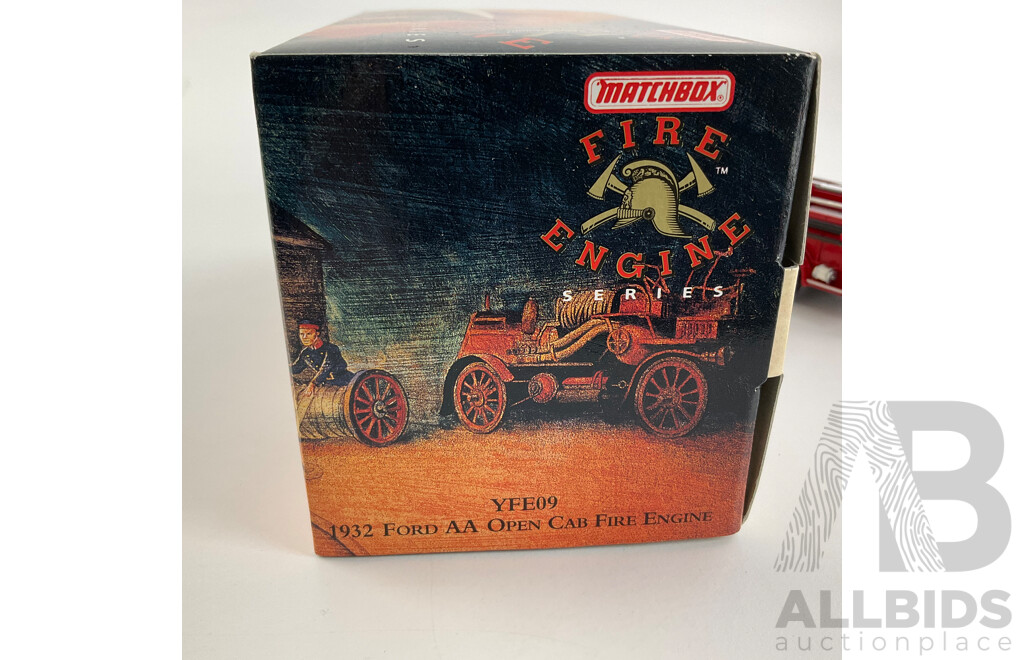 Matchbox Diecast Models of Yesteryear Fire Engine Series 1932 Ford AA Open Cab (YFE09)