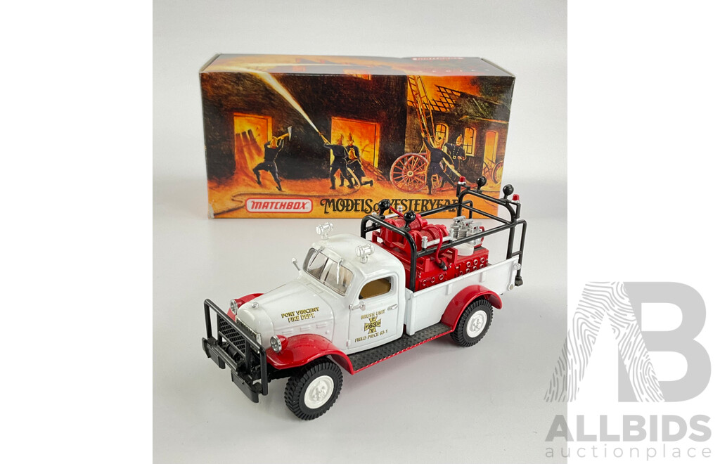 Matchbox Diecast Models of Yesteryear Fire Engine Series 1946 Dodge Power Wagon Field Truck (YYM37636)