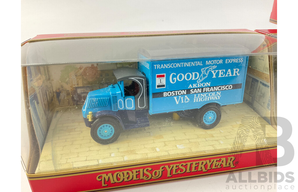 Matchbox Diecast Models of Yesteryear Commercial Vehicles Including 1922 Foden Steam Wagon, 1931 Morris Courier, 1930 Mack AC