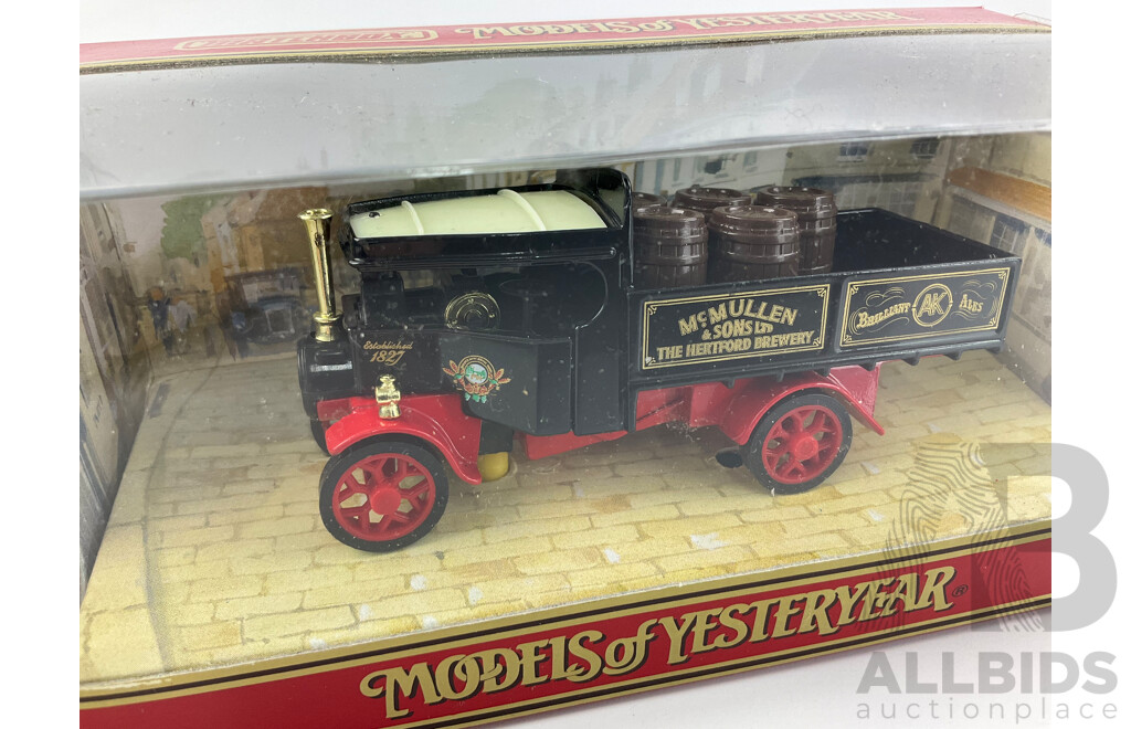 Matchbox Diecast Models of Yesteryear Commercial Vehicles Including 1922 Foden Steam Wagon, 1931 Morris Courier, 1930 Mack AC