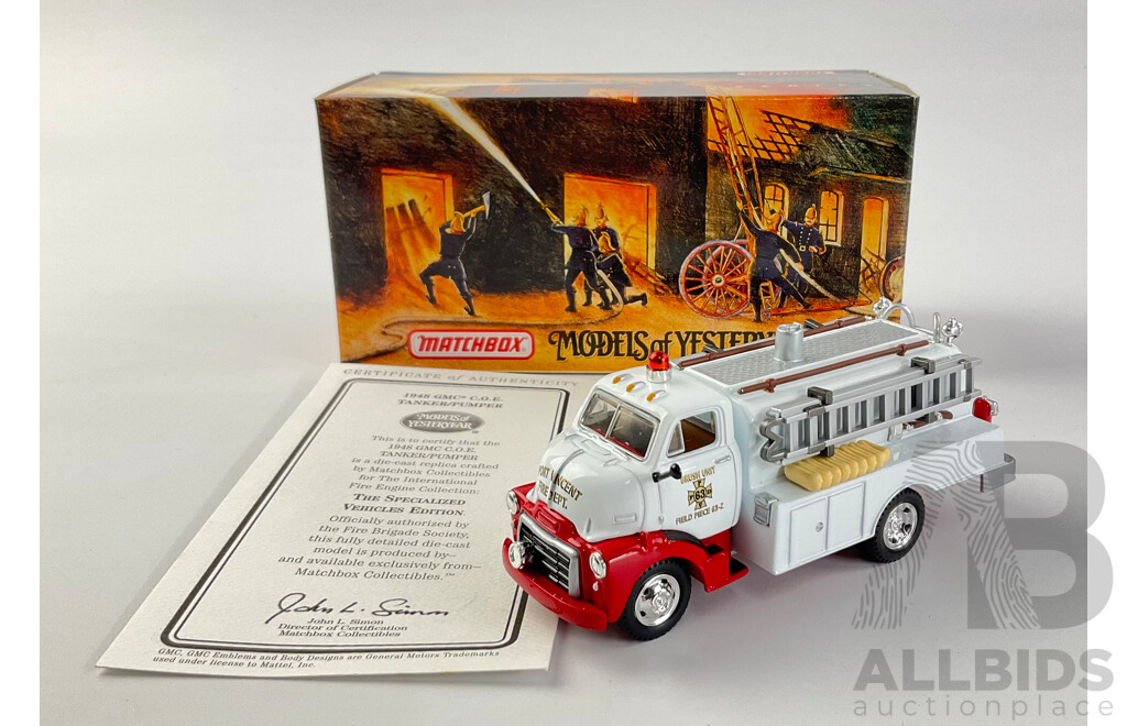 Matchbox Models of Yesteryear Fire Engine Series GMC COE Tanker (YYM37631)