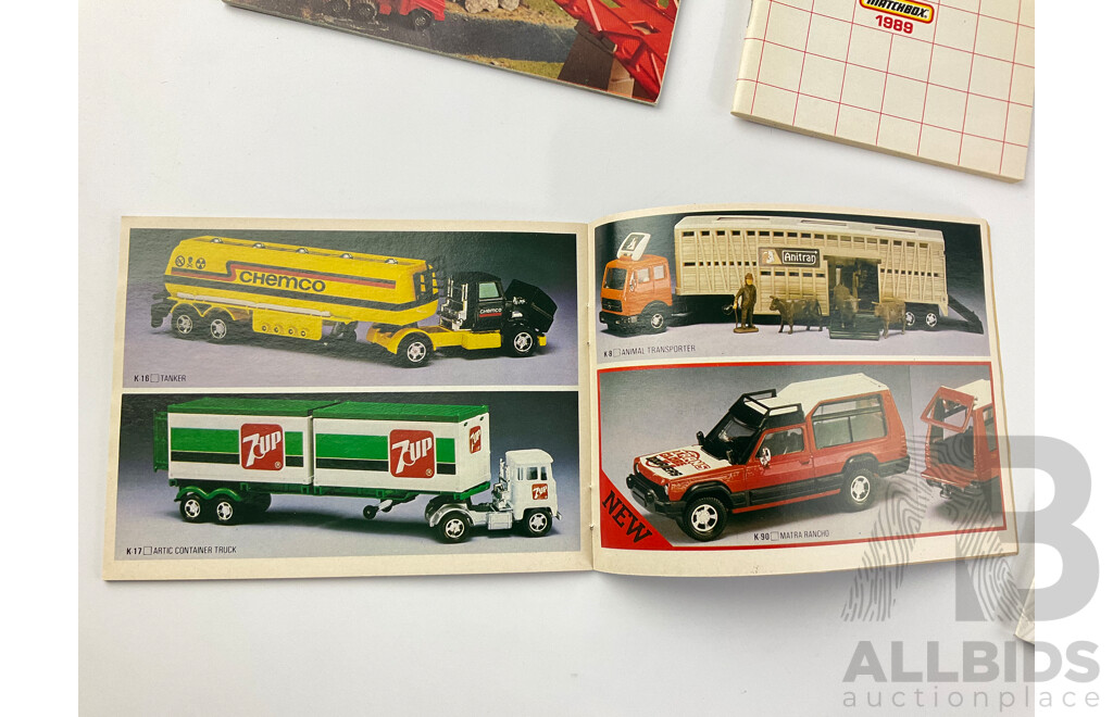 Collection of 1980's and 1990's Matchbox Catalogues Including 1981-1984 Consecutive