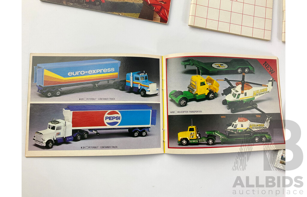 Collection of 1980's and 1990's Matchbox Catalogues Including 1981-1984 Consecutive