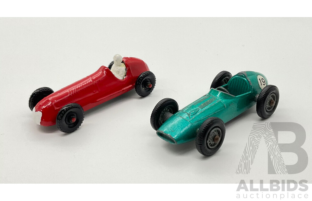 Vintage Diecast Matchbox Including Aston Martin DBR5, No 19 and 1948 Maserati 4CLT, No 52