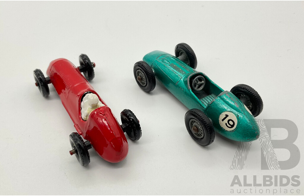 Vintage Diecast Matchbox Including Aston Martin DBR5, No 19 and 1948 Maserati 4CLT, No 52