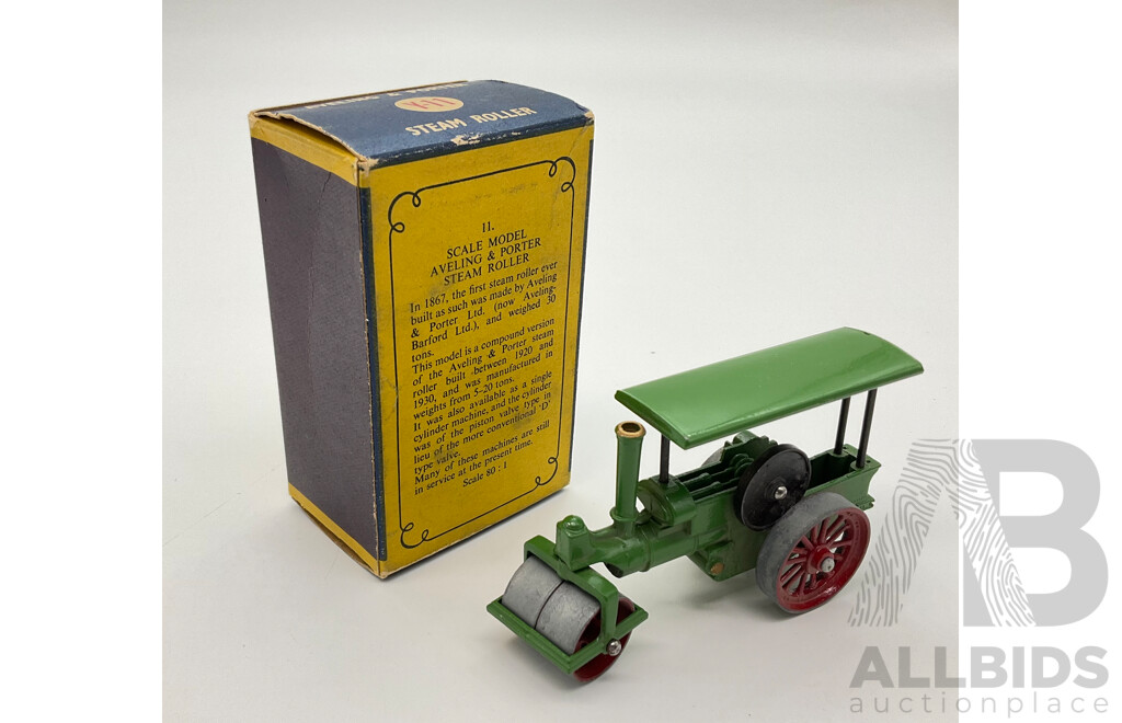 Vintage Matchbox Models of Yesteryear Diecast Aveling & Porter Steam Roller, No 11