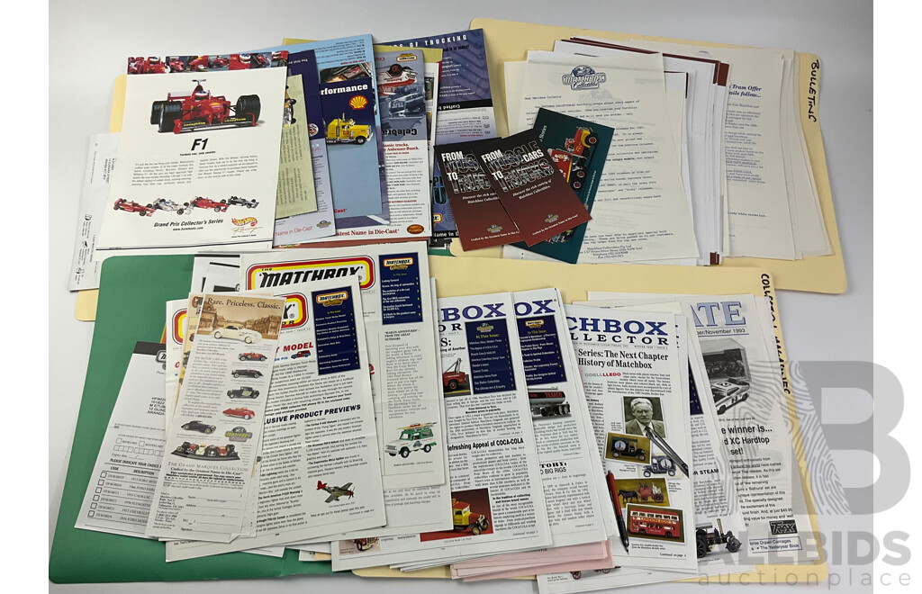 Collection of Vintage Matchbox Catalogues, Brochures and Bulletins