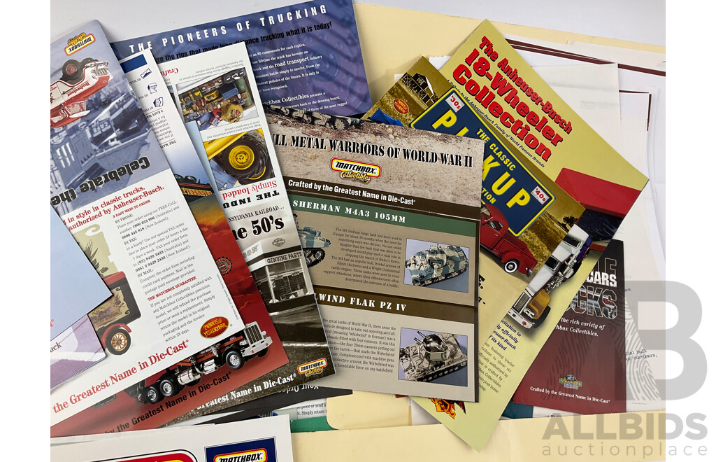 Collection of Vintage Matchbox Catalogues, Brochures and Bulletins
