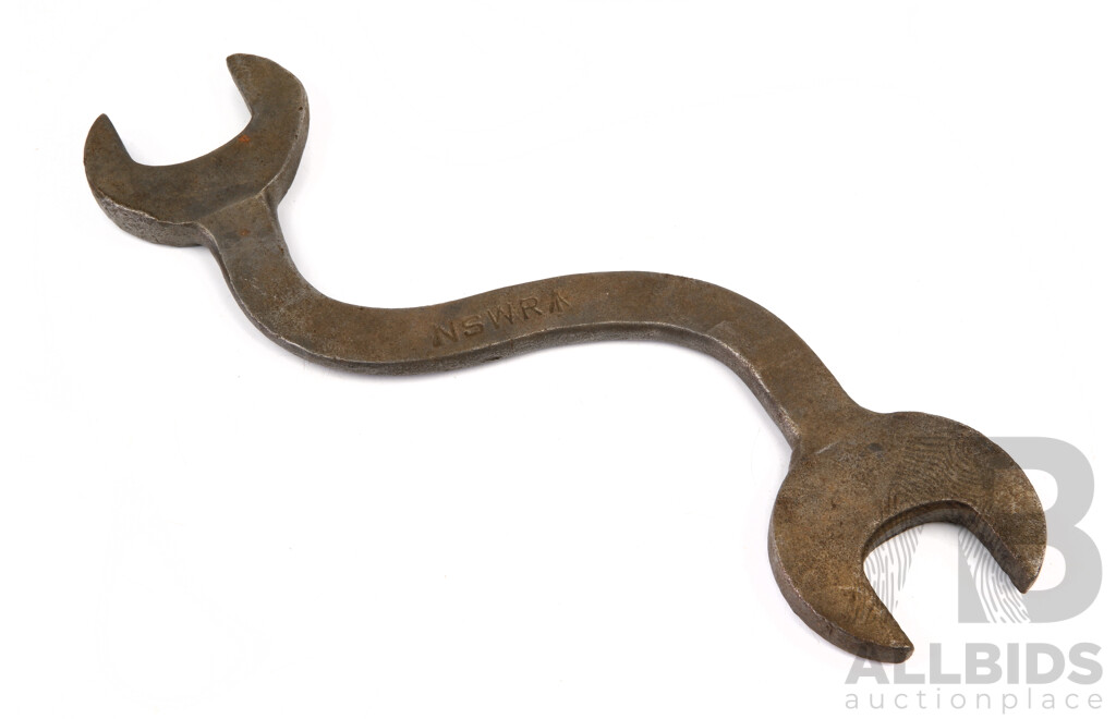 Vintage New South Wales Railways 'S' Spanner with ENF Stamping