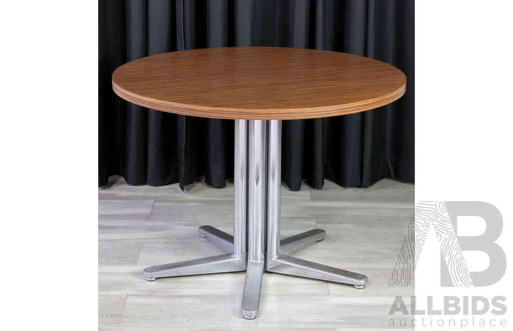 Modern Laminate Top Occasional Table with Chrome Base