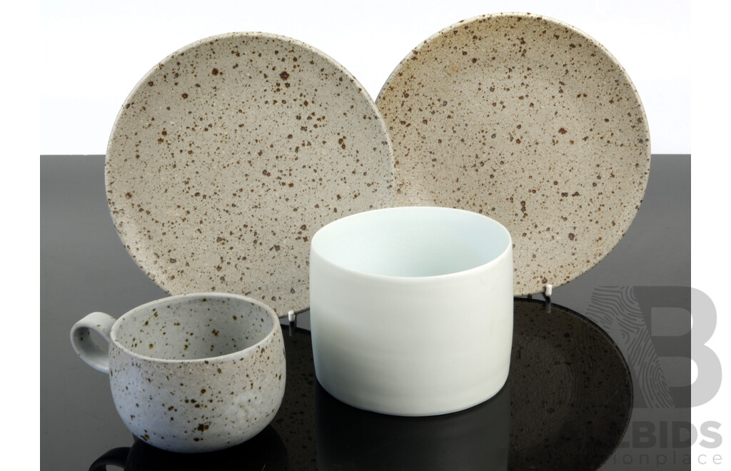 Collection Four Pieces Tasmanian Australian Studio Ceramics by Kelly Austin