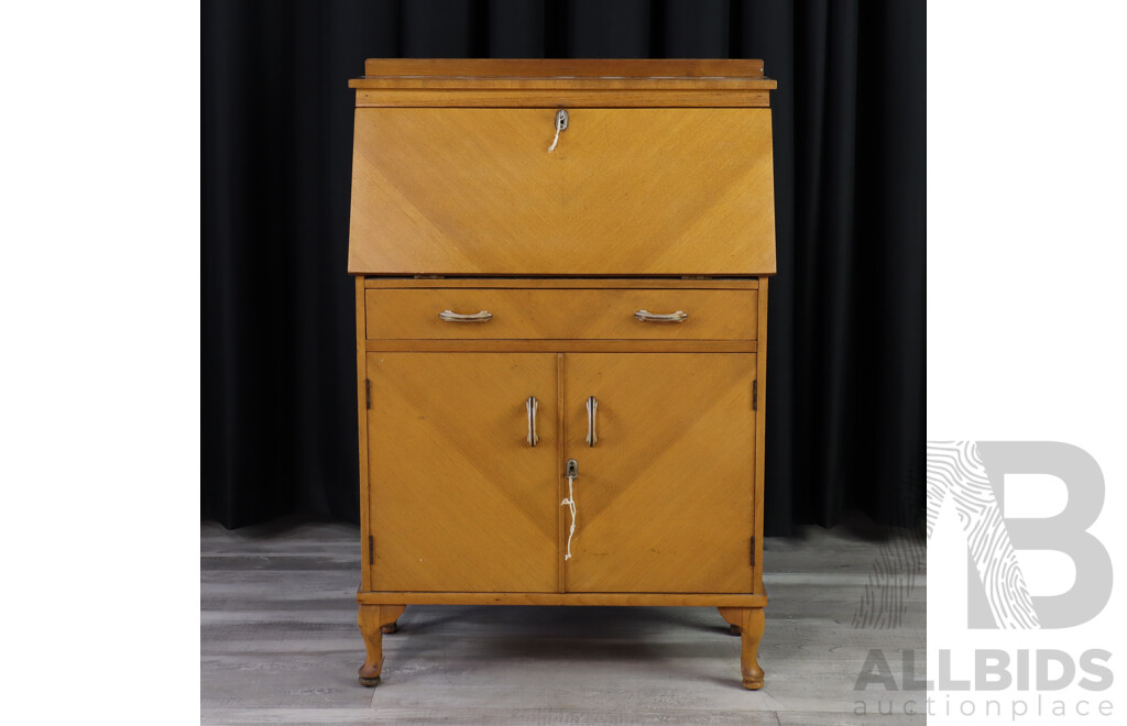 Veneered Drop Front Bureau